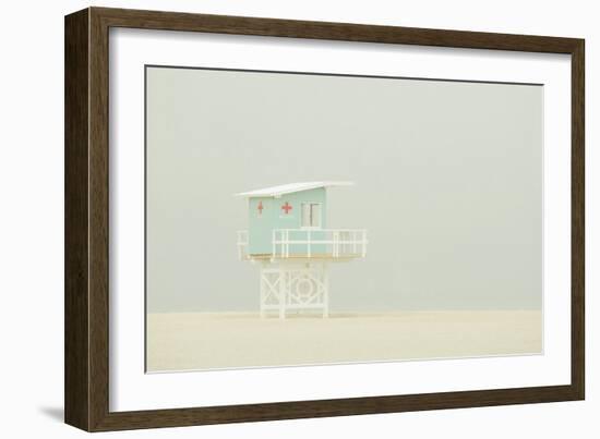 Watchful Beach-Carina Okula-Framed Giclee Print