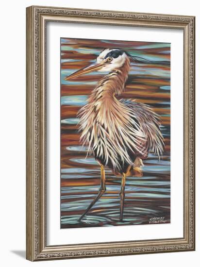 Watchful Heron II-Carolee Vitaletti-Framed Art Print