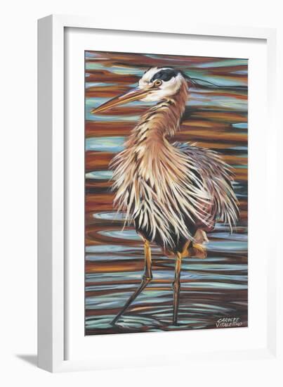 Watchful Heron II-Carolee Vitaletti-Framed Art Print