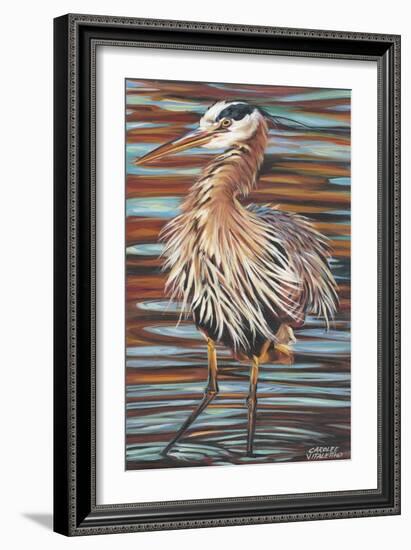 Watchful Heron II-Carolee Vitaletti-Framed Art Print