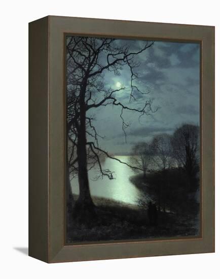 Watching a Moonlit Lake-John Atkinson Grimshaw-Framed Premier Image Canvas