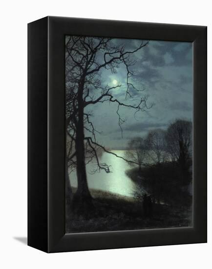 Watching a Moonlit Lake-John Atkinson Grimshaw-Framed Premier Image Canvas