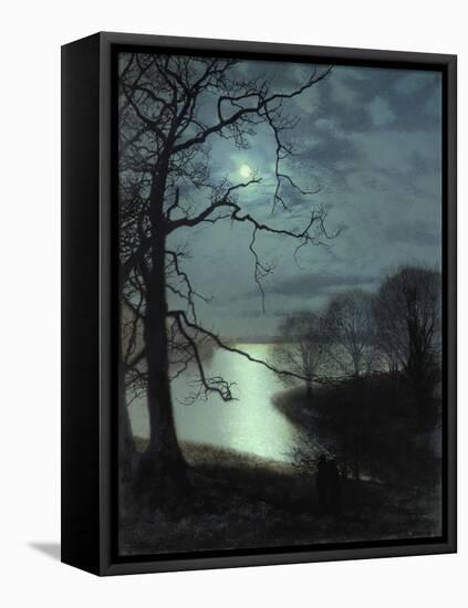 Watching a Moonlit Lake-John Atkinson Grimshaw-Framed Premier Image Canvas