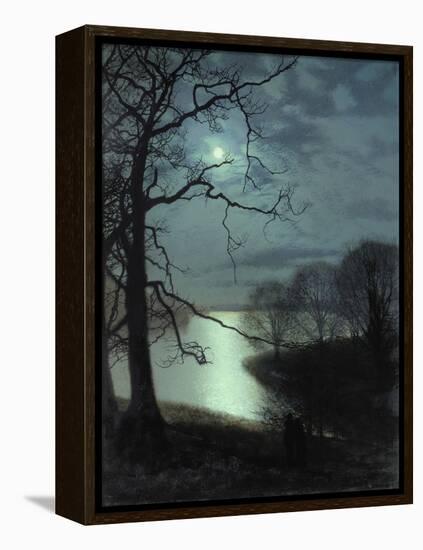 Watching a Moonlit Lake-John Atkinson Grimshaw-Framed Premier Image Canvas