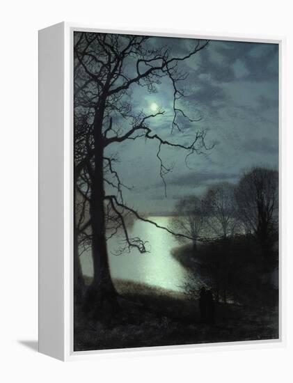 Watching a Moonlit Lake-John Atkinson Grimshaw-Framed Premier Image Canvas