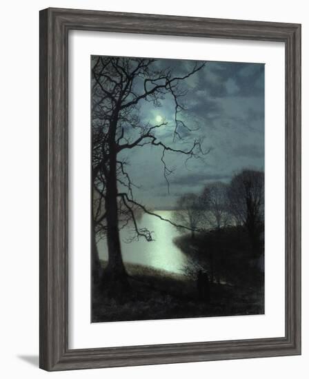 Watching a Moonlit Lake-John Atkinson Grimshaw-Framed Giclee Print