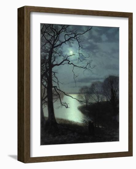 Watching a Moonlit Lake-John Atkinson Grimshaw-Framed Giclee Print