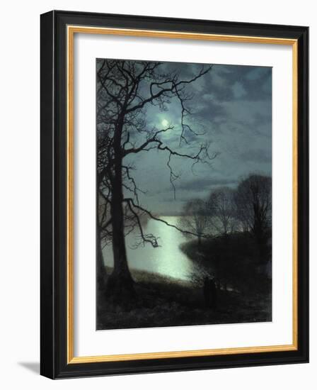 Watching a Moonlit Lake-John Atkinson Grimshaw-Framed Giclee Print