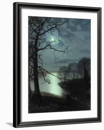 Watching a Moonlit Lake-John Atkinson Grimshaw-Framed Giclee Print