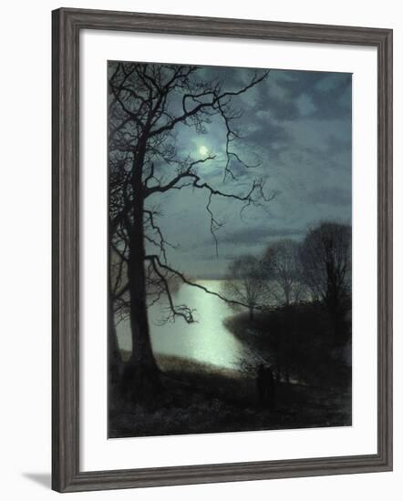 Watching a Moonlit Lake-John Atkinson Grimshaw-Framed Giclee Print