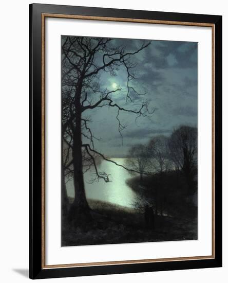 Watching a Moonlit Lake-John Atkinson Grimshaw-Framed Giclee Print