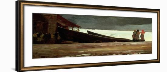 Watching a Storm on the English Coast-Winslow Homer-Framed Giclee Print