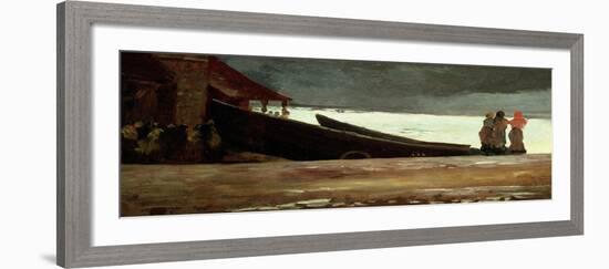 Watching a Storm on the English Coast-Winslow Homer-Framed Giclee Print