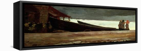 Watching a Storm on the English Coast-Winslow Homer-Framed Premier Image Canvas