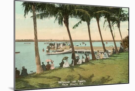 Watching Boat Races, Palm Beach, Florida-null-Mounted Art Print