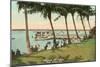 Watching Boat Races, Palm Beach, Florida-null-Mounted Art Print