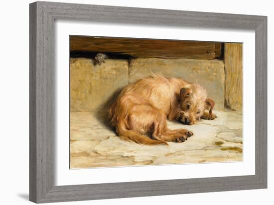 Watching Dog, 1875 (Oil on Canvas)-Briton Riviere-Framed Giclee Print