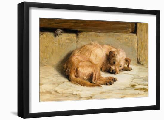 Watching Dog, 1875 (Oil on Canvas)-Briton Riviere-Framed Giclee Print