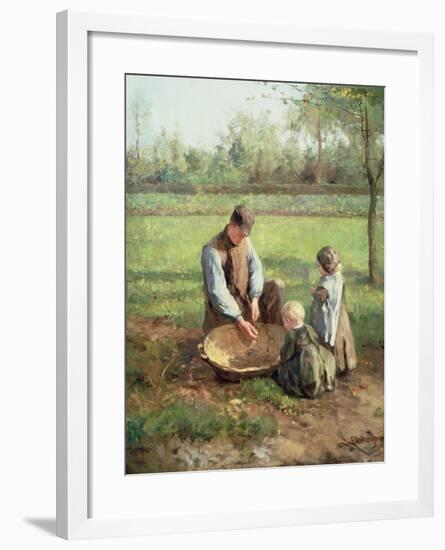 Watching Father Work-Albert Jan Neuhuys-Framed Giclee Print