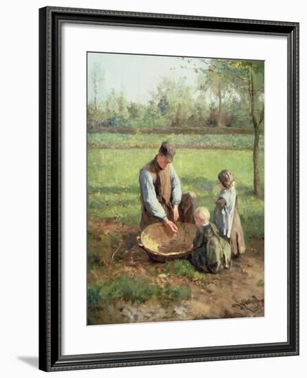 Watching Father Work-Albert Jan Neuhuys-Framed Giclee Print