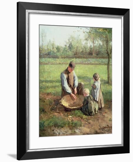 Watching Father Work-Albert Jan Neuhuys-Framed Giclee Print