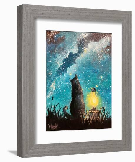 Watching Felis 3-Ronald West-Framed Art Print