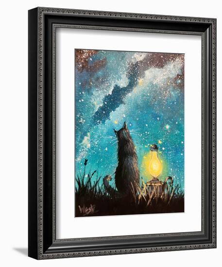 Watching Felis 3-Ronald West-Framed Art Print