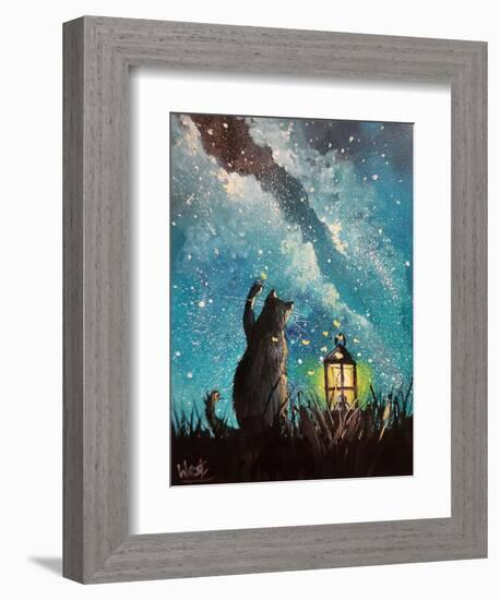 Watching Felis 4-Ronald West-Framed Art Print