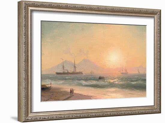 Watching Ships at Sunset-Ivan Konstantinovich Aivazovsky-Framed Giclee Print