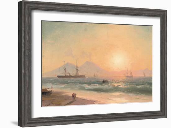 Watching Ships at Sunset-Ivan Konstantinovich Aivazovsky-Framed Giclee Print