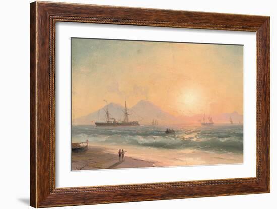 Watching Ships at Sunset-Ivan Konstantinovich Aivazovsky-Framed Giclee Print