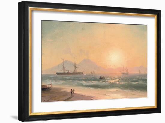 Watching Ships at Sunset-Ivan Konstantinovich Aivazovsky-Framed Giclee Print