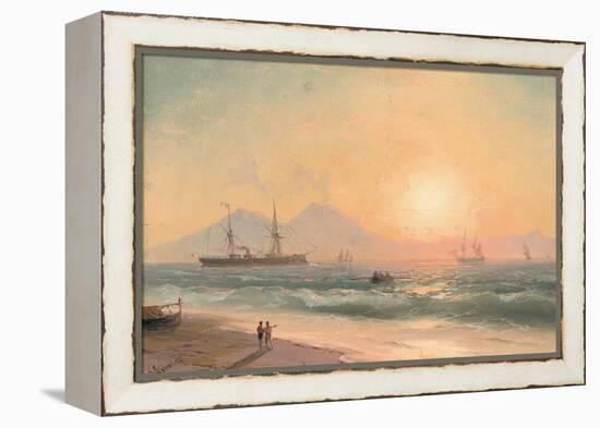 Watching Ships at Sunset-Ivan Konstantinovich Aivazovsky-Framed Premier Image Canvas