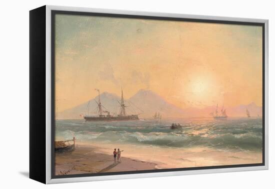 Watching Ships at Sunset-Ivan Konstantinovich Aivazovsky-Framed Premier Image Canvas