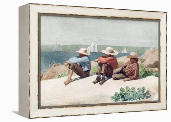 Watching Ships, Gloucester, 1875-Winslow Homer-Framed Premier Image Canvas
