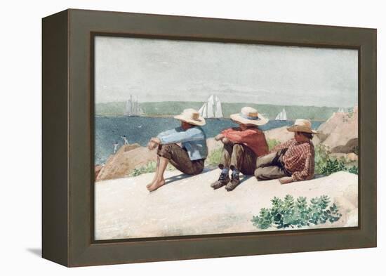 Watching Ships, Gloucester, 1875-Winslow Homer-Framed Premier Image Canvas