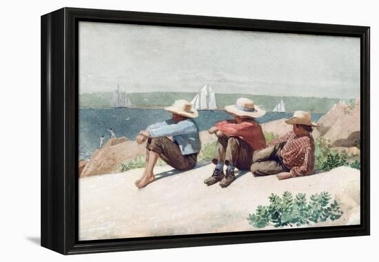 Watching Ships, Gloucester, 1875-Winslow Homer-Framed Premier Image Canvas