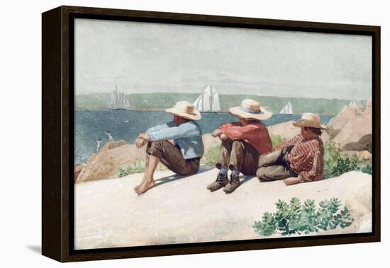 Watching Ships, Gloucester, 1875-Winslow Homer-Framed Premier Image Canvas