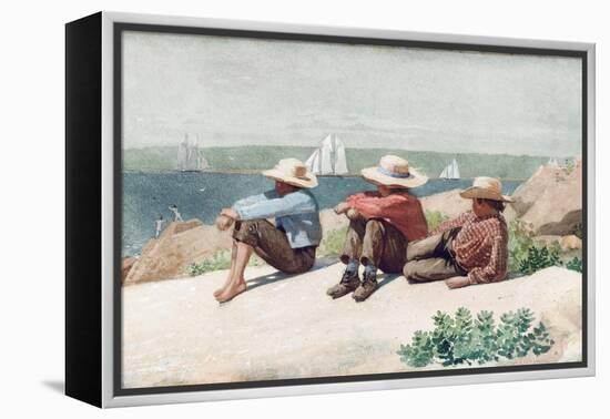 Watching Ships, Gloucester, 1875-Winslow Homer-Framed Premier Image Canvas