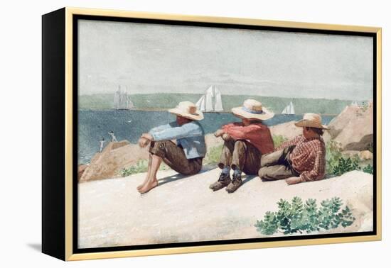 Watching Ships, Gloucester, 1875-Winslow Homer-Framed Premier Image Canvas