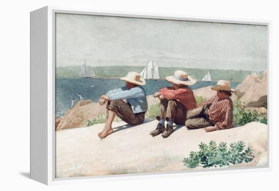 Watching Ships, Gloucester, 1875-Winslow Homer-Framed Premier Image Canvas