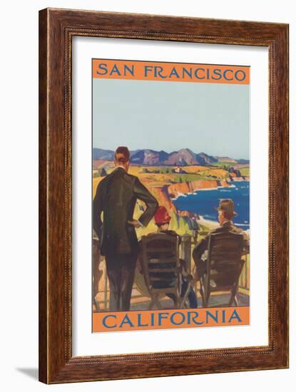 Watching the Cliffs, San Francisco, California-null-Framed Art Print