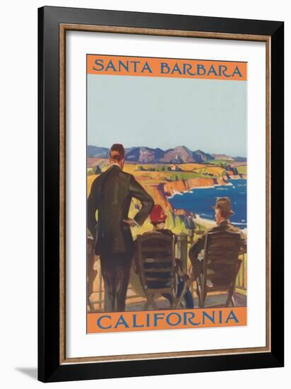 Watching the Cliffs, Santa Barbara, California-null-Framed Art Print