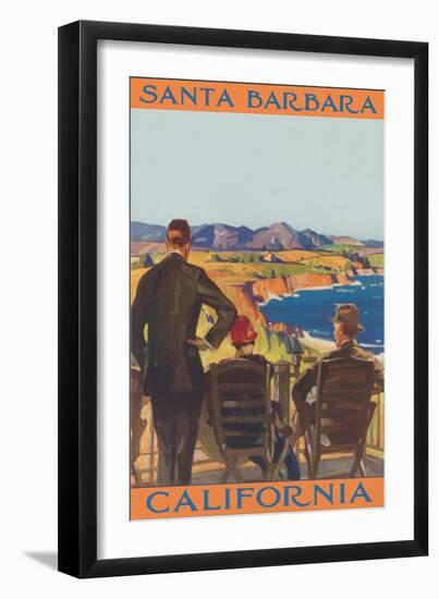 Watching the Cliffs, Santa Barbara, California-null-Framed Art Print