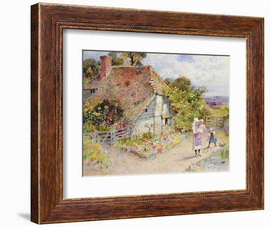 Watching the Ducks (Pencil and W/C on Paper)-William Stephen Coleman-Framed Giclee Print