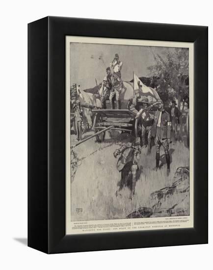 Watching the Fight, the Staff of the Yeomanry Hospital at Roodeval-Frank Craig-Framed Premier Image Canvas