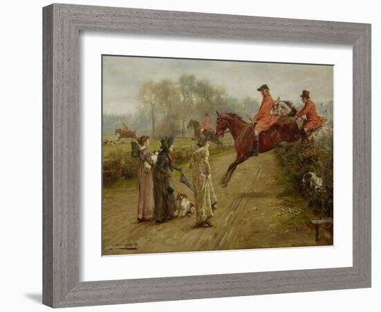 Watching the Hunt, 1895-George Goodwin Kilburne-Framed Giclee Print