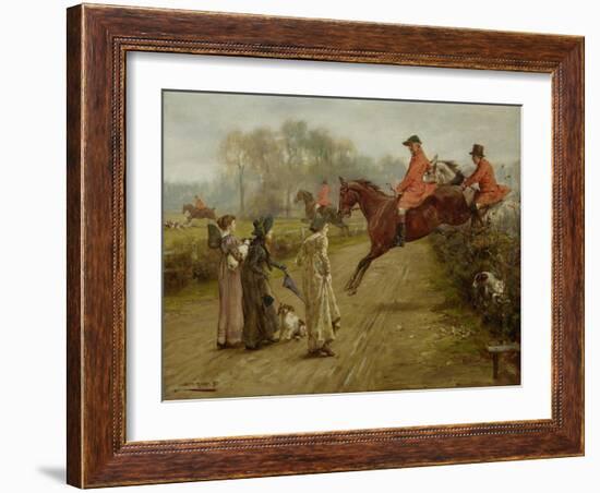 Watching the Hunt, 1895-George Goodwin Kilburne-Framed Giclee Print