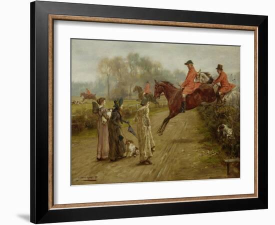 Watching the Hunt, 1895-George Goodwin Kilburne-Framed Giclee Print