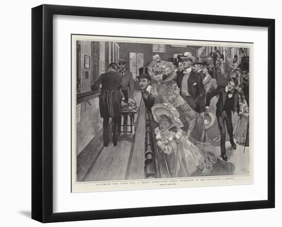 Watching the Lions Fed, a Great Attraction Every Afternoon at the Zoological Gardens-Frank Craig-Framed Giclee Print